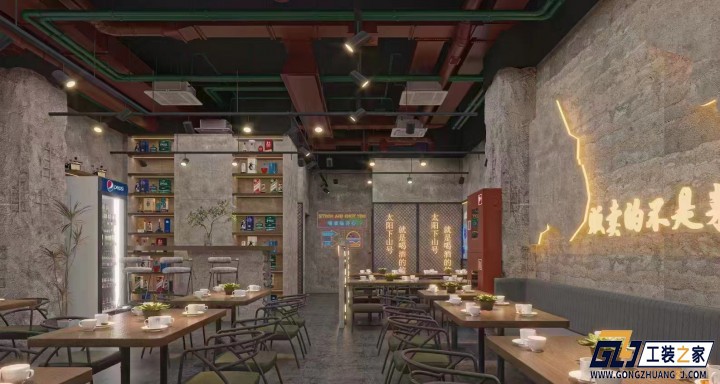 西安西安餐飲店項目設計效果圖案例分享裝修案例
